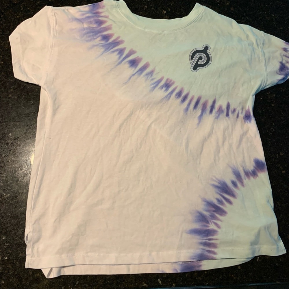 Tie-Dye Vintage Pleat Back Short Sleeve Large Womens